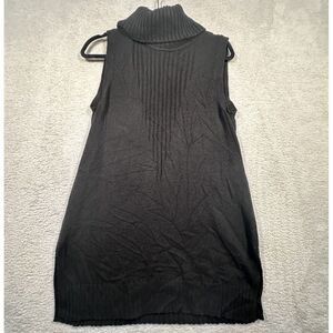 WHBM Wool Blend Sleeveless Tunic Turtleneck Sweater‎ Women's Small Black Cute!